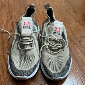 Marc Ecko Beige and Gray Athletic Shoes